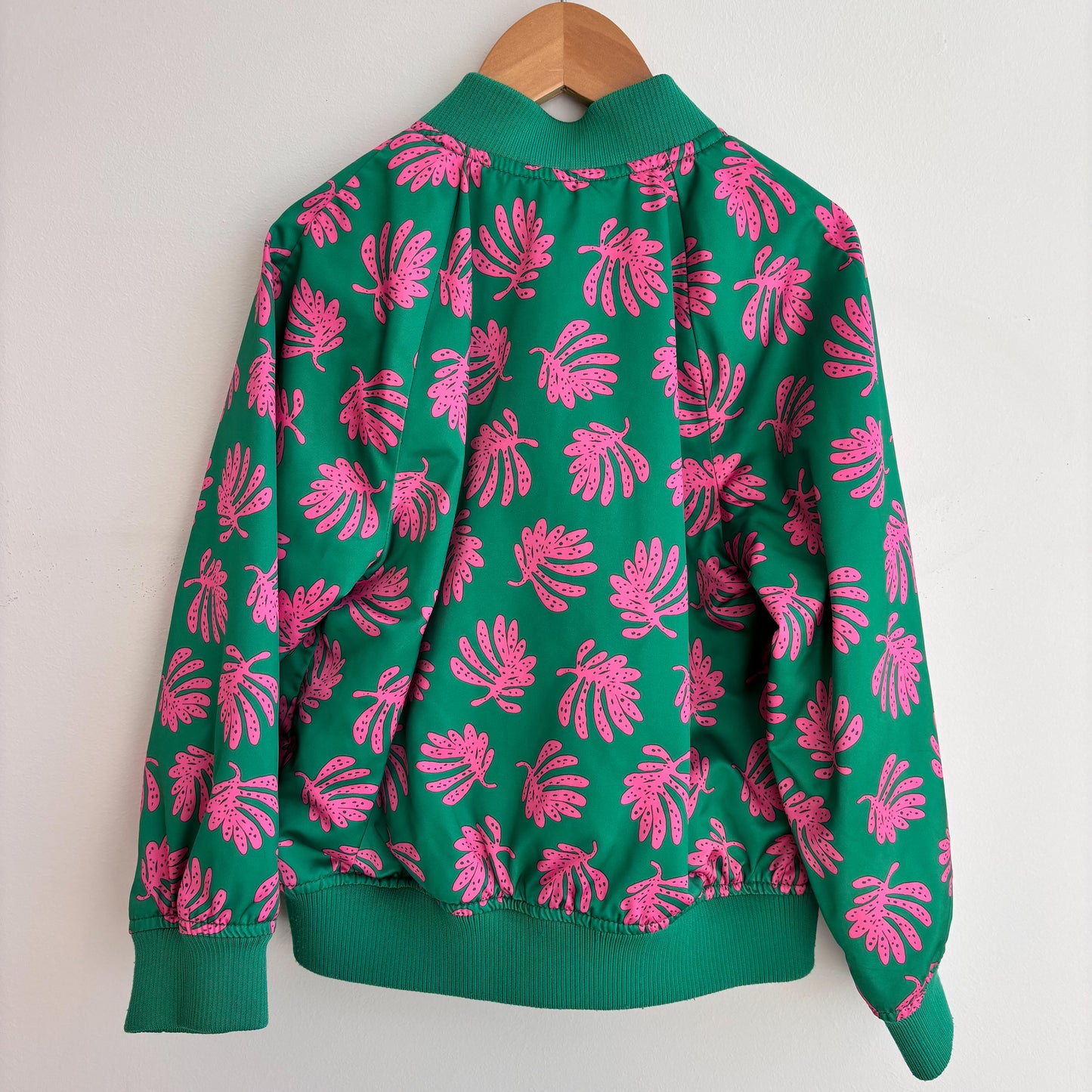 Palm Print Bomber Style Jacket (4-6Y)