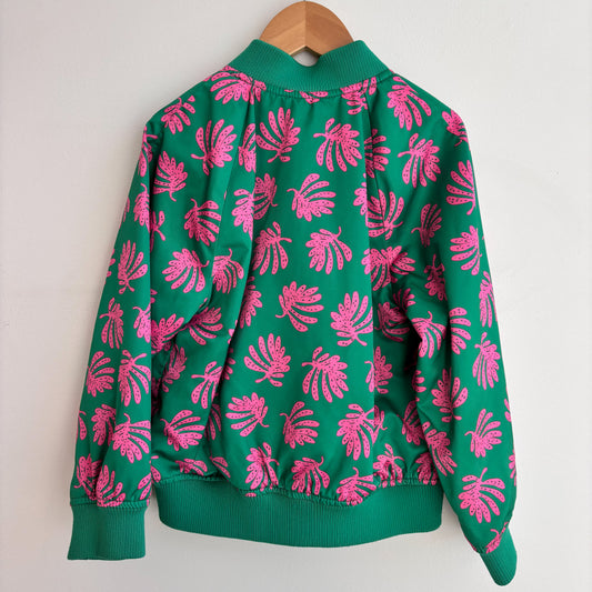Palm Print Bomber Style Jacket (4-6Y)