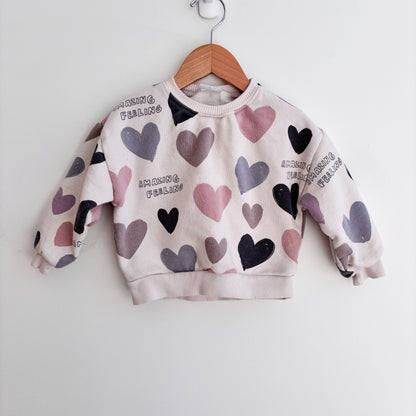 Heart Print Sweatshirt (18-24M)