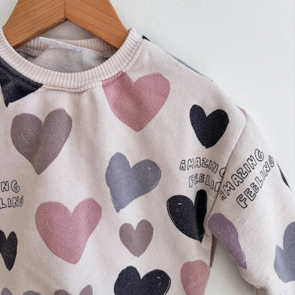 Heart Print Sweatshirt (18-24M)