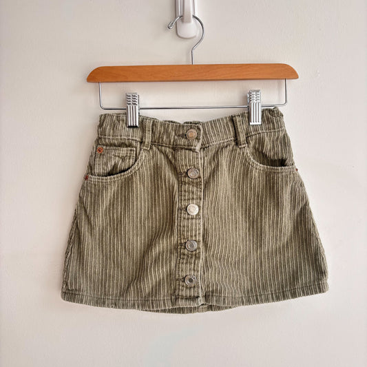 Olive Green Corduroy Skirt (7Y)