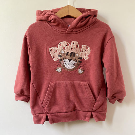 Dark Pink Tiger Hoodie (2T)