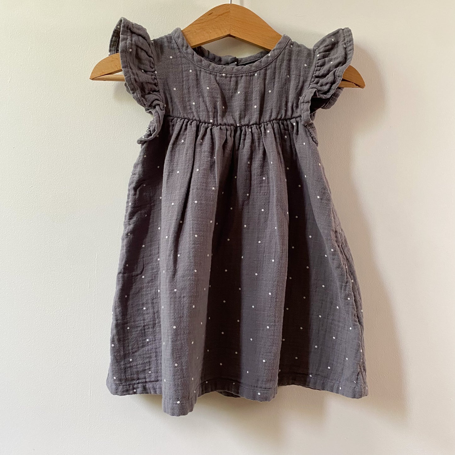 Grey Polka Dot Dress (12M)