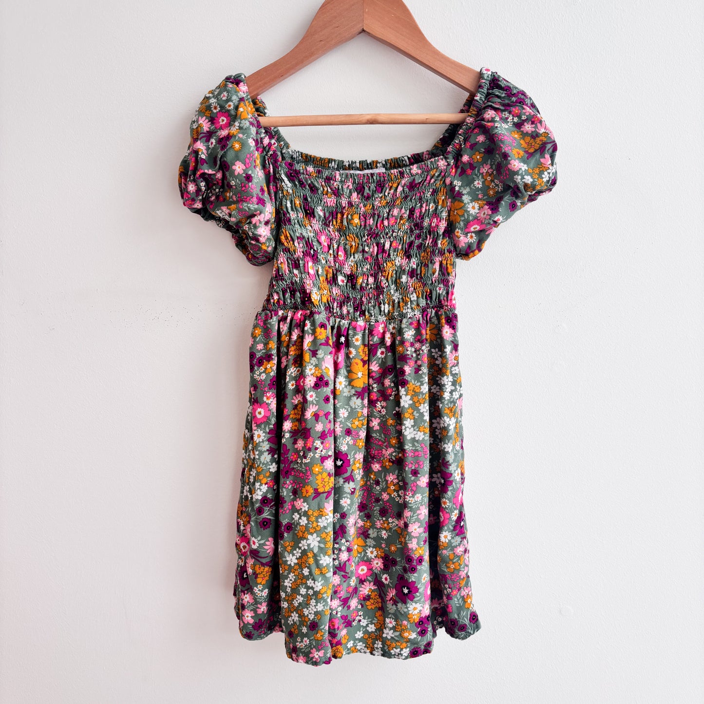 Green Floral Dress (4Y)
