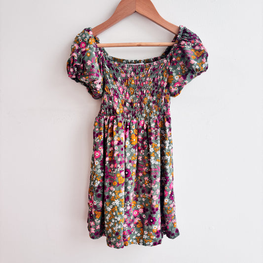 Green Floral Dress (4Y)