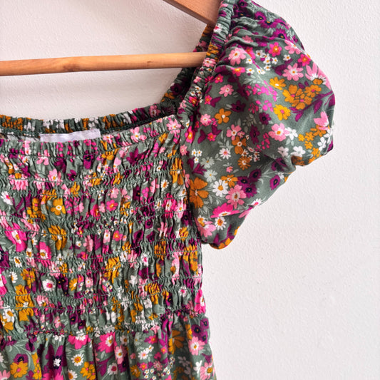 Green Floral Dress (4Y)