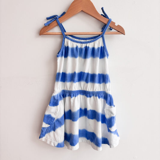 Blue & White Dress w/ Pockets (18-24M)