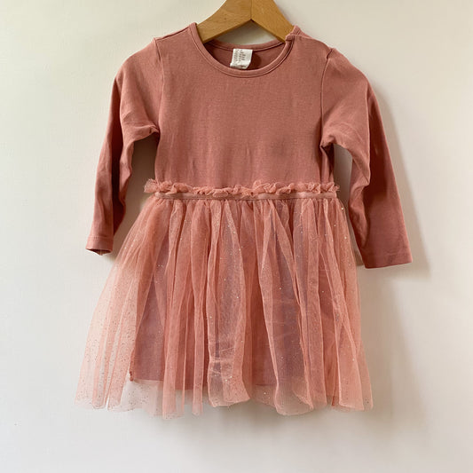 Dusty Rose Tulle Dress (12-18M)