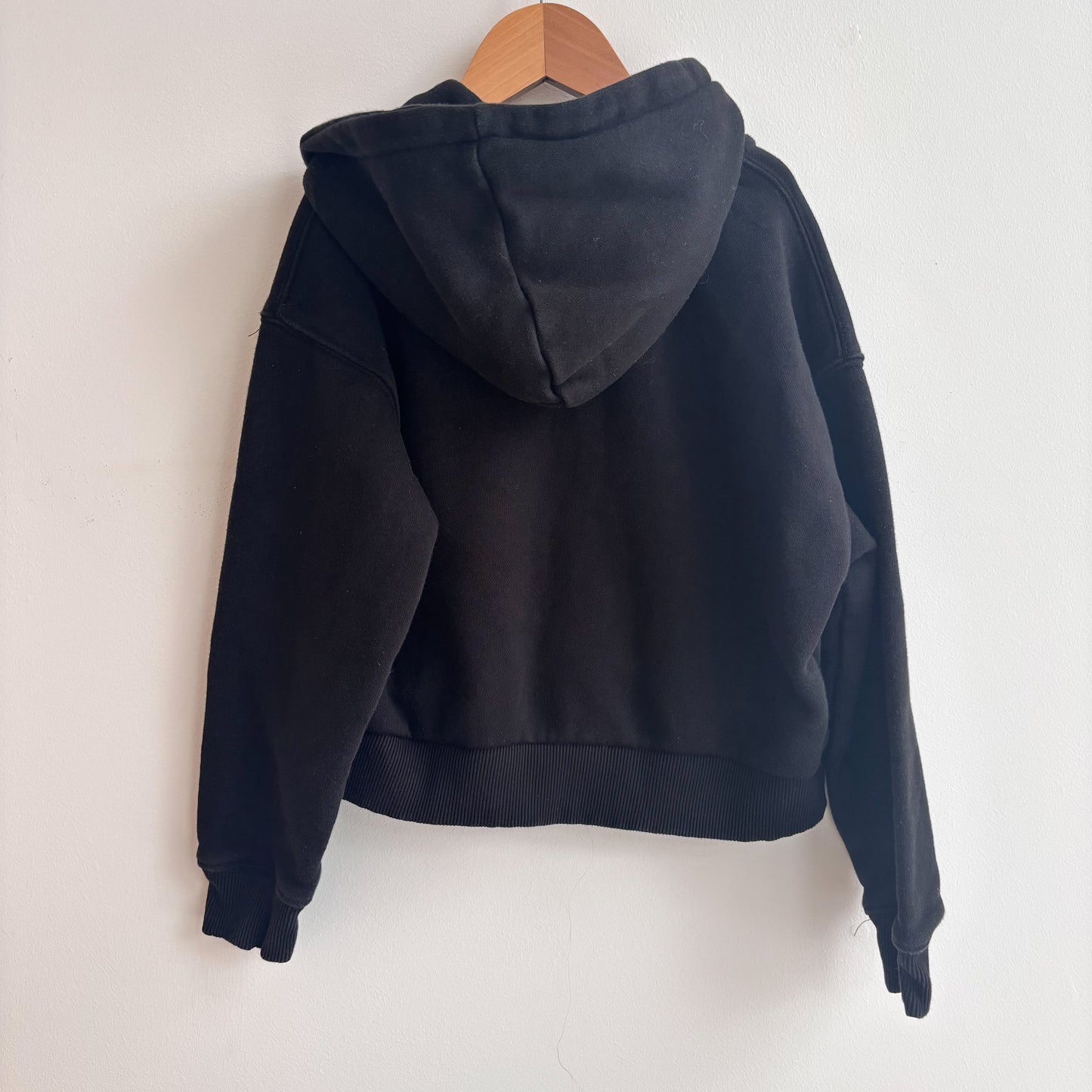 Cropped Black Zip Hoodie (9-10Y)