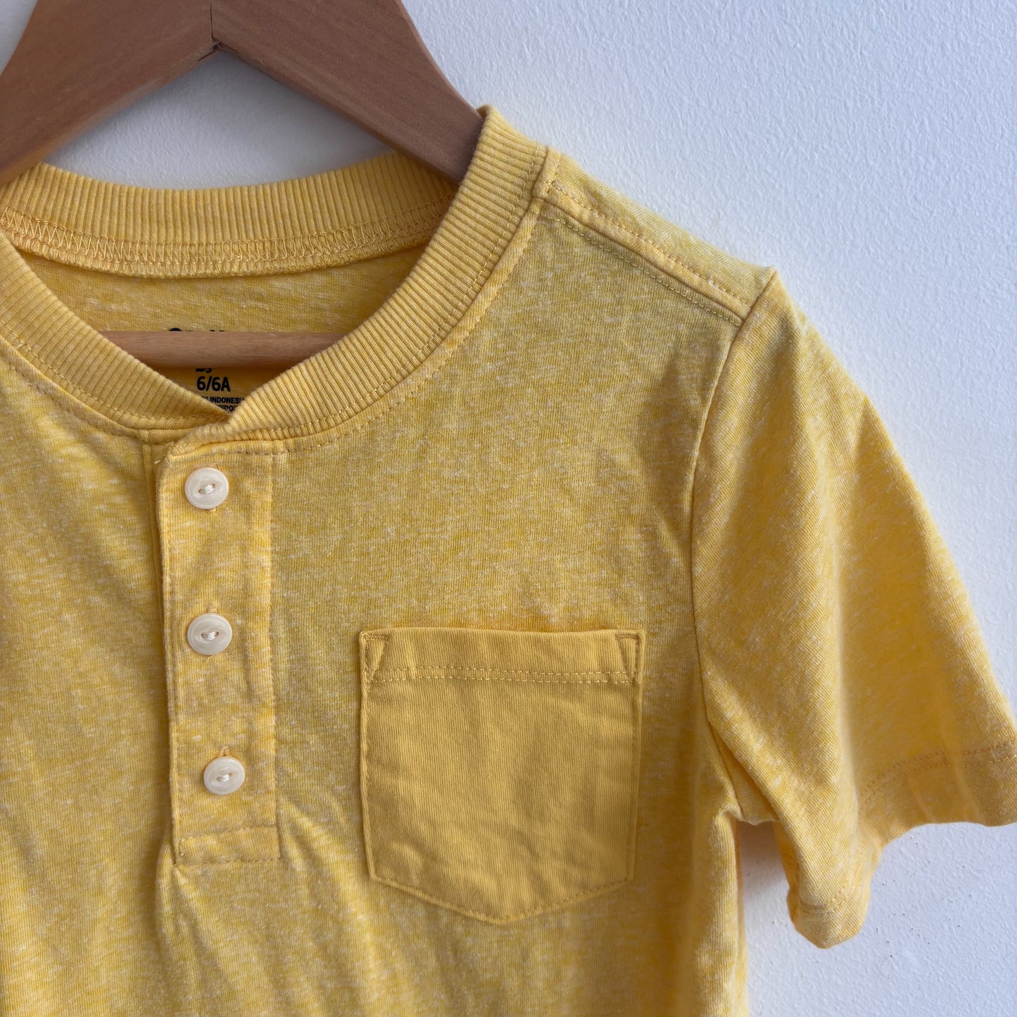 Yellow Button Detail Tee (6Y)