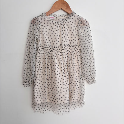 Black + Cream Tulle Dress (2-3Y)