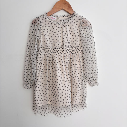 Black + Cream Tulle Dress (2-3Y)