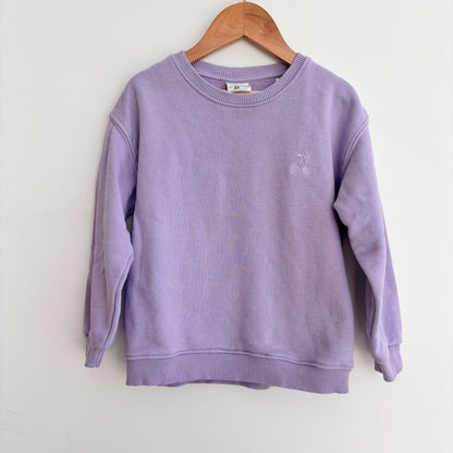 Crewneck Sweatshirt with Embroidered Cherries