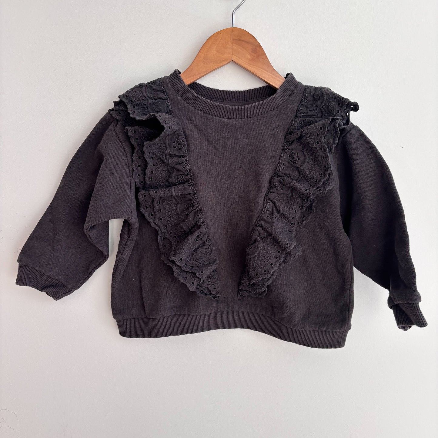 Dark Grey Ruffled Sweatshirt (18-24M)