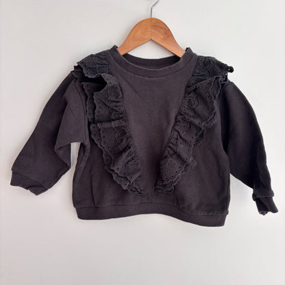 Dark Grey Ruffled Sweatshirt (18-24M)