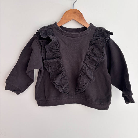Dark Grey Ruffled Sweatshirt (18-24M)