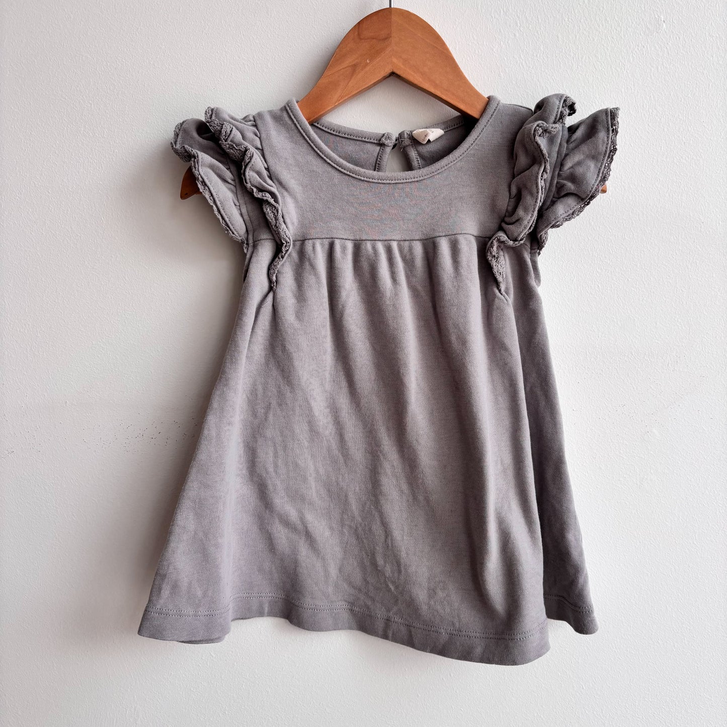 Grey Ruffle Dress (12-18M)
