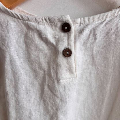 White Linen-blend Top (8Y)
