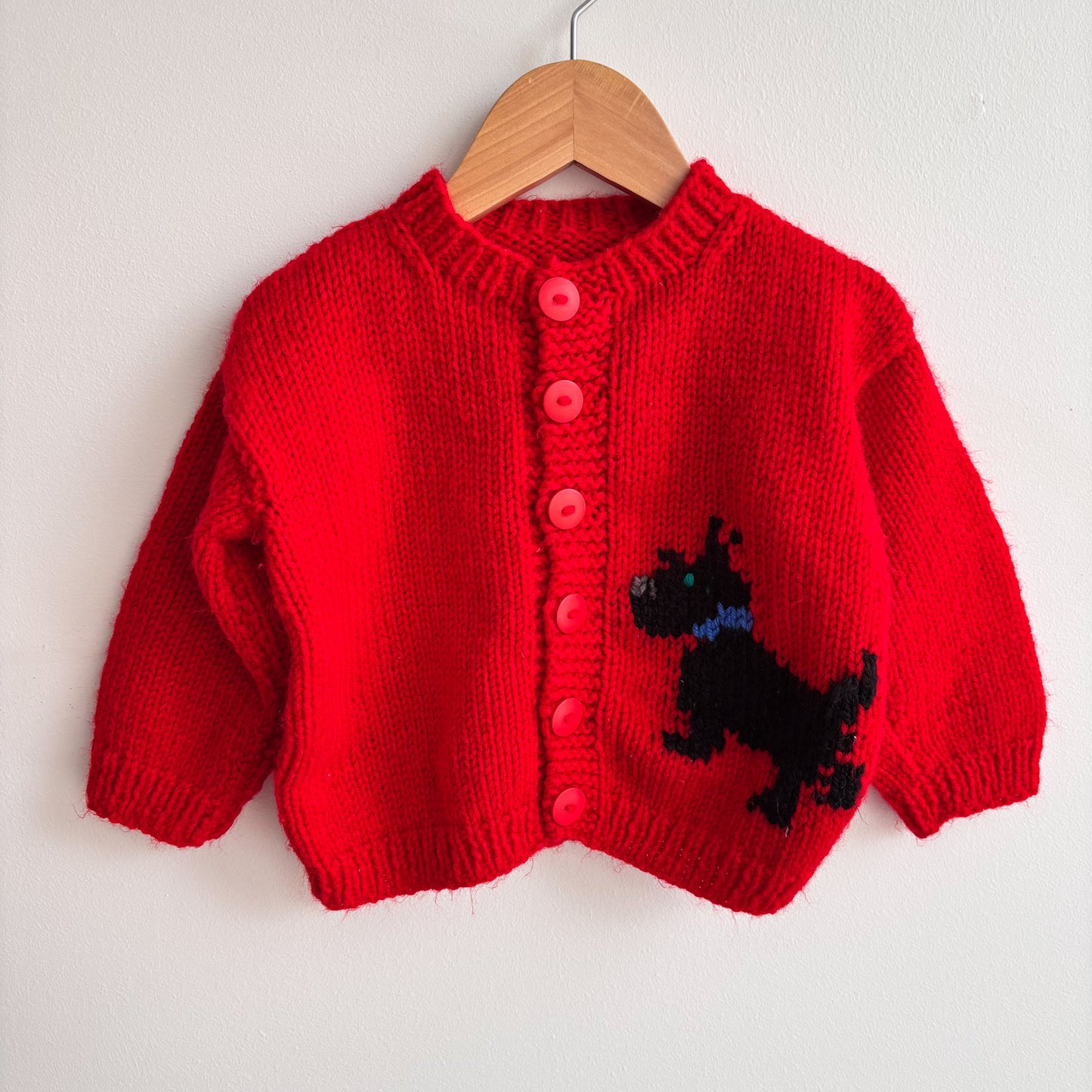 Hand Knit Dog Cardigan (2T)