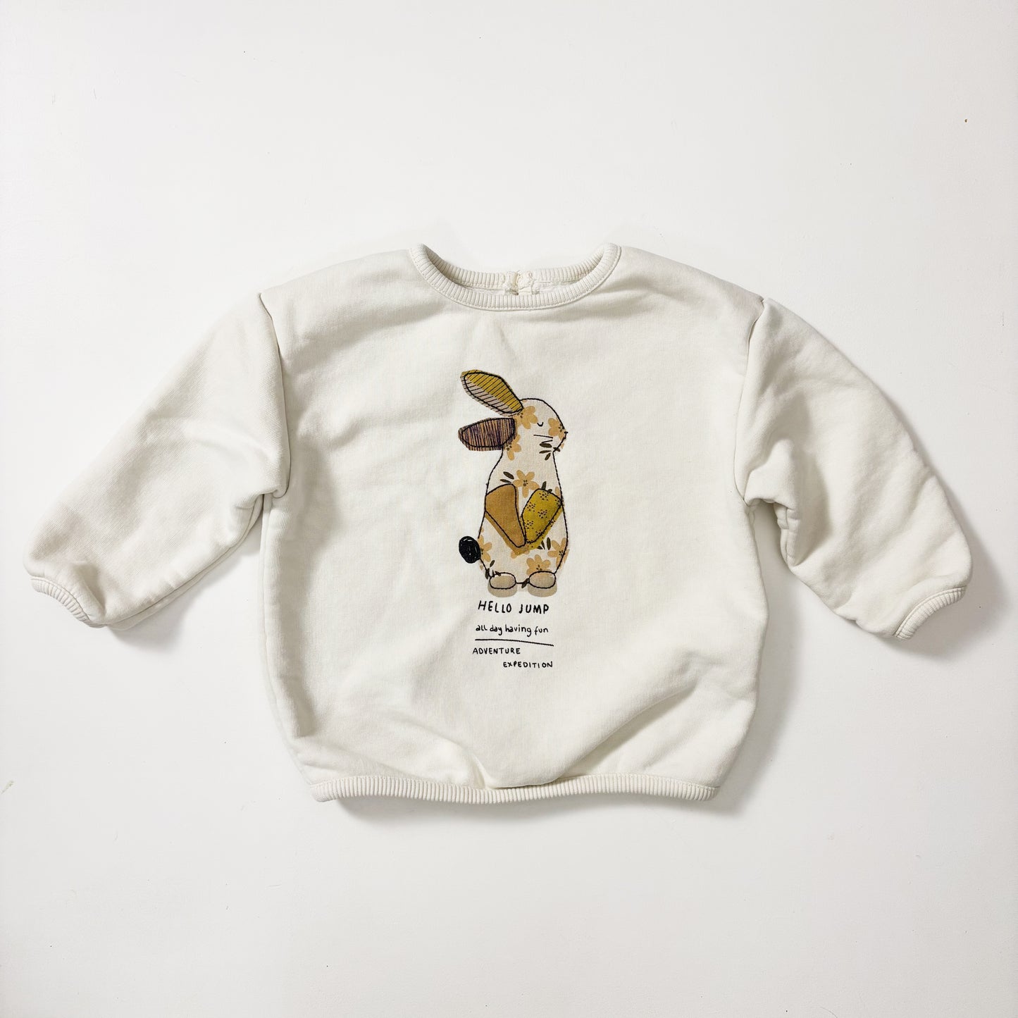 White Bunny Sweatshirt (9-12M)
