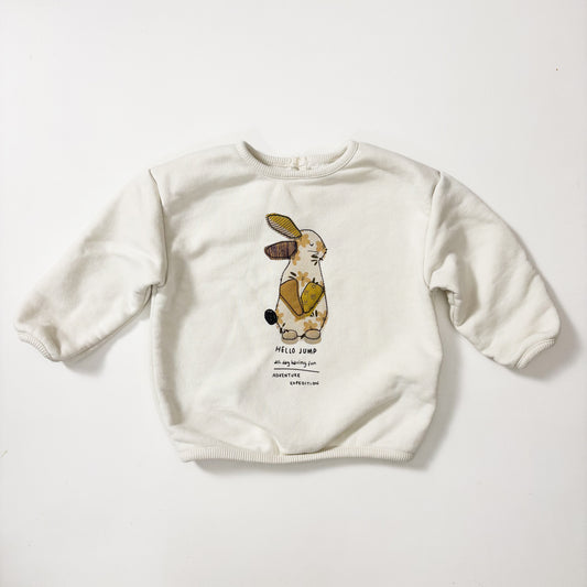 White Bunny Sweatshirt (9-12M)