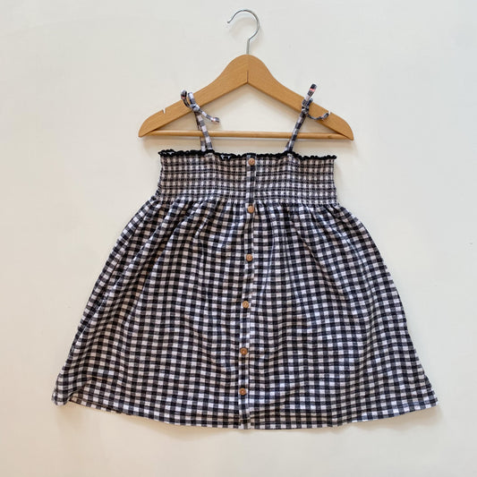 Black + White Checkered Dress (4T)