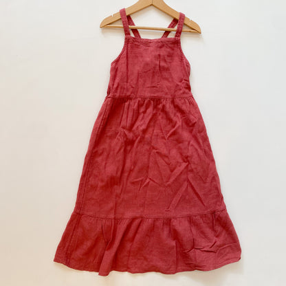Dark Pink Linen Blend Dress (6-7Y)