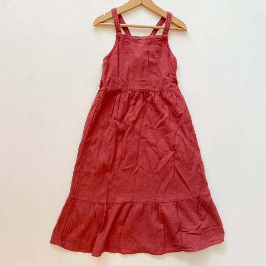 Dark Pink Linen Blend Dress (6-7Y)