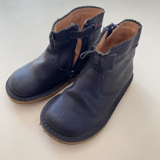 Dark Navy Suede Booties (8C)