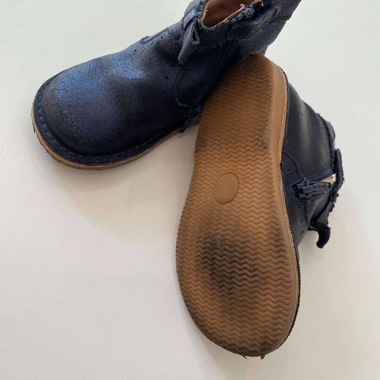 Dark Navy Suede Booties (8C)