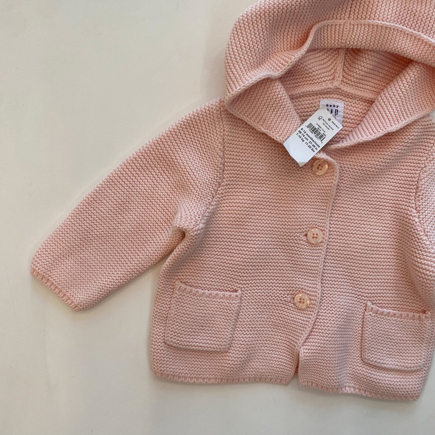 Pink Hooded Sweater (6-12M)