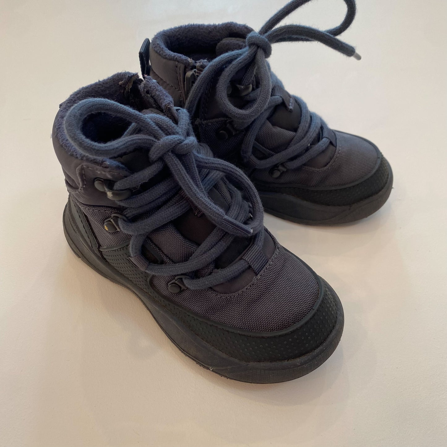 Blue-Grey Zip-Up Hiking Boots (8C)