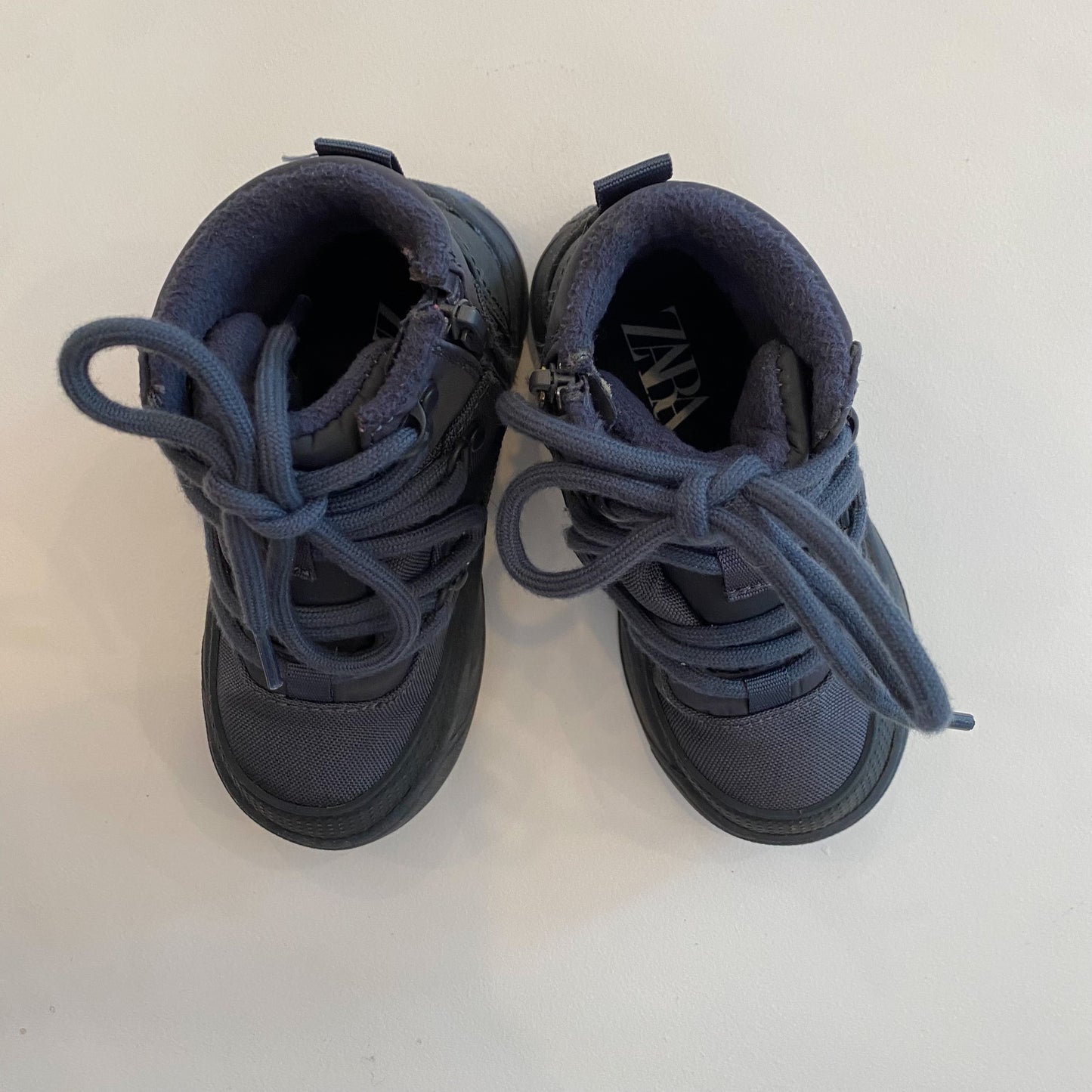 Blue-Grey Zip-Up Hiking Boots (8C)