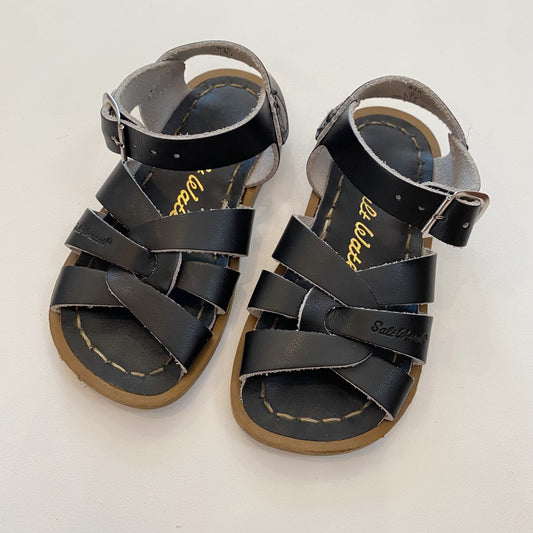 Black Leather Sandals  (6C)