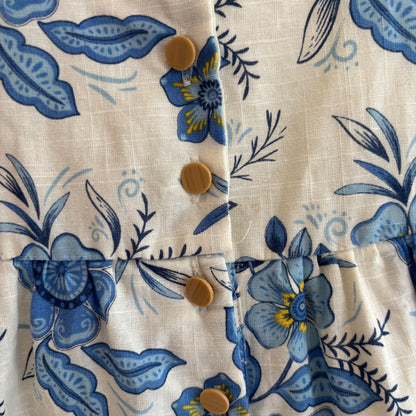 Blue Floral Dress (4T)