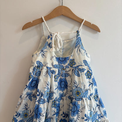 Blue Floral Dress (4T)