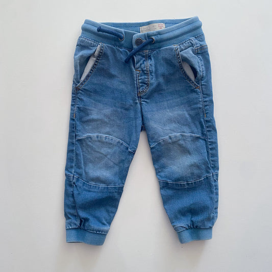 Elastic-Waist Blue Jeans (12-18M)