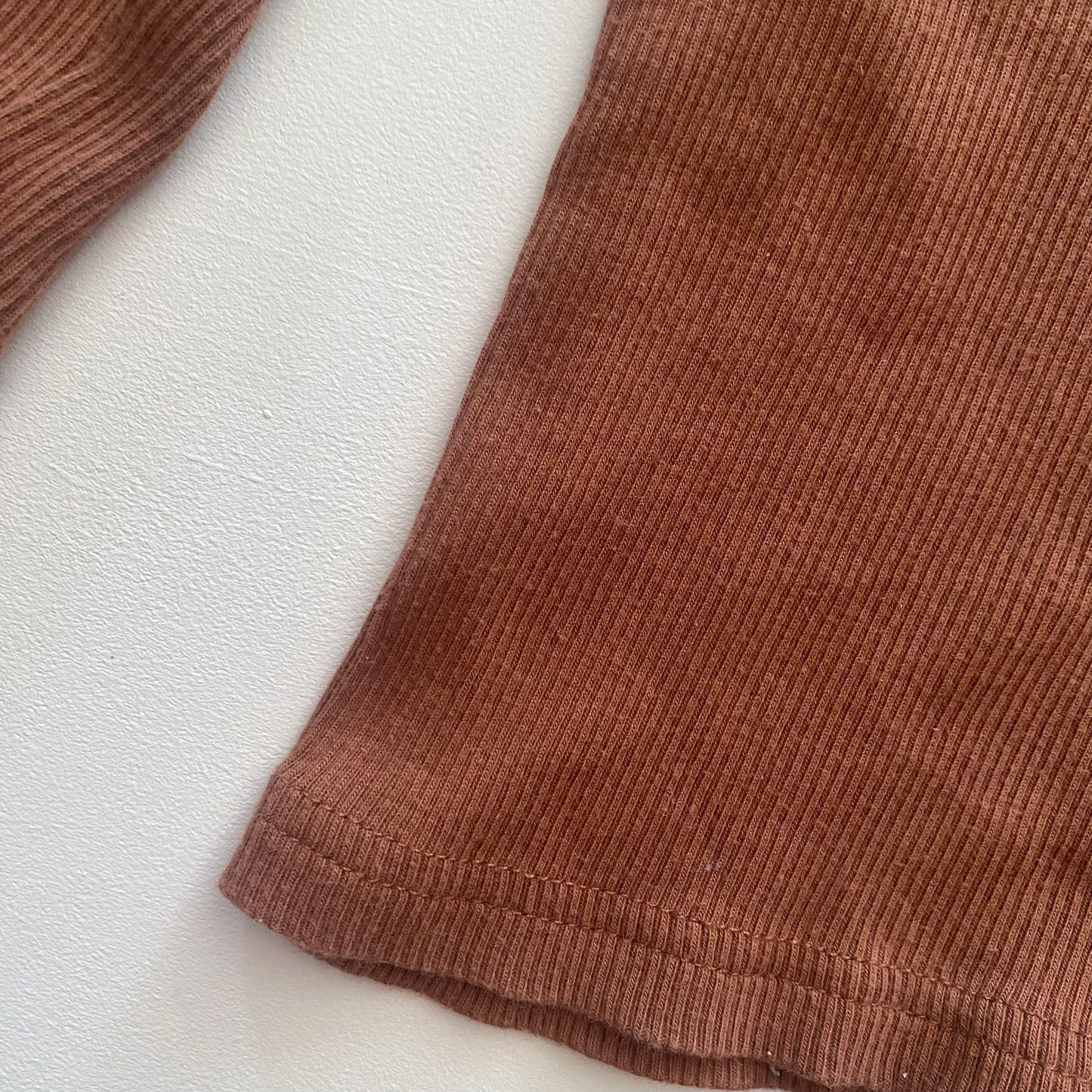 Organic Brown Ribbed Shirt (18M)