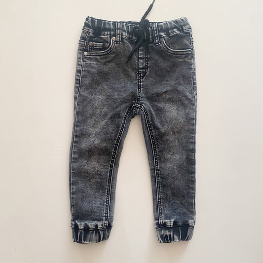 Black Elastic-Waist Jeans (2T)