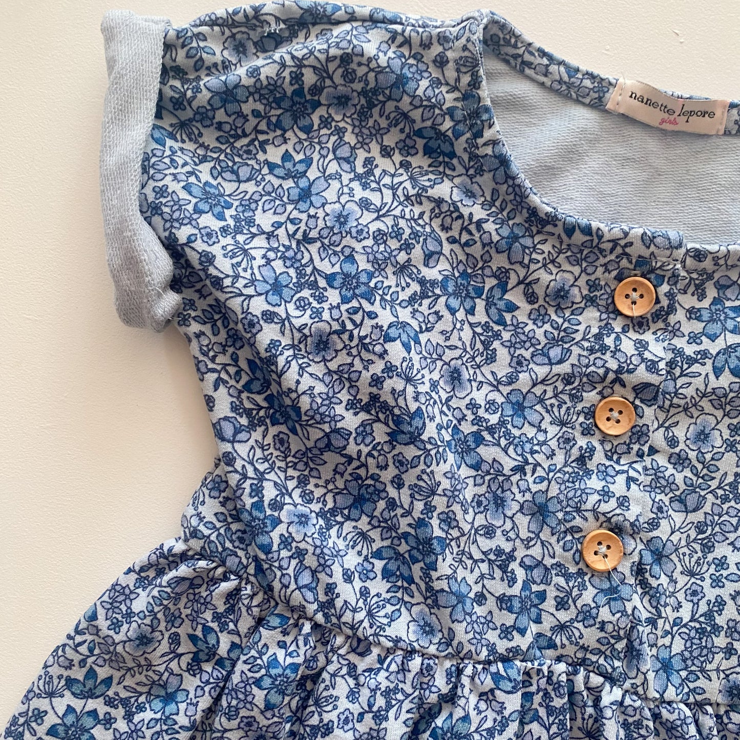 Blue Floral Dress (4T)