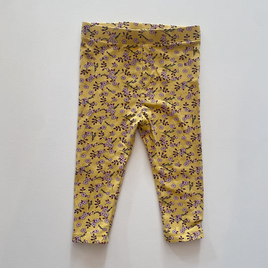 Yellow Floral Leggings (12-18M)