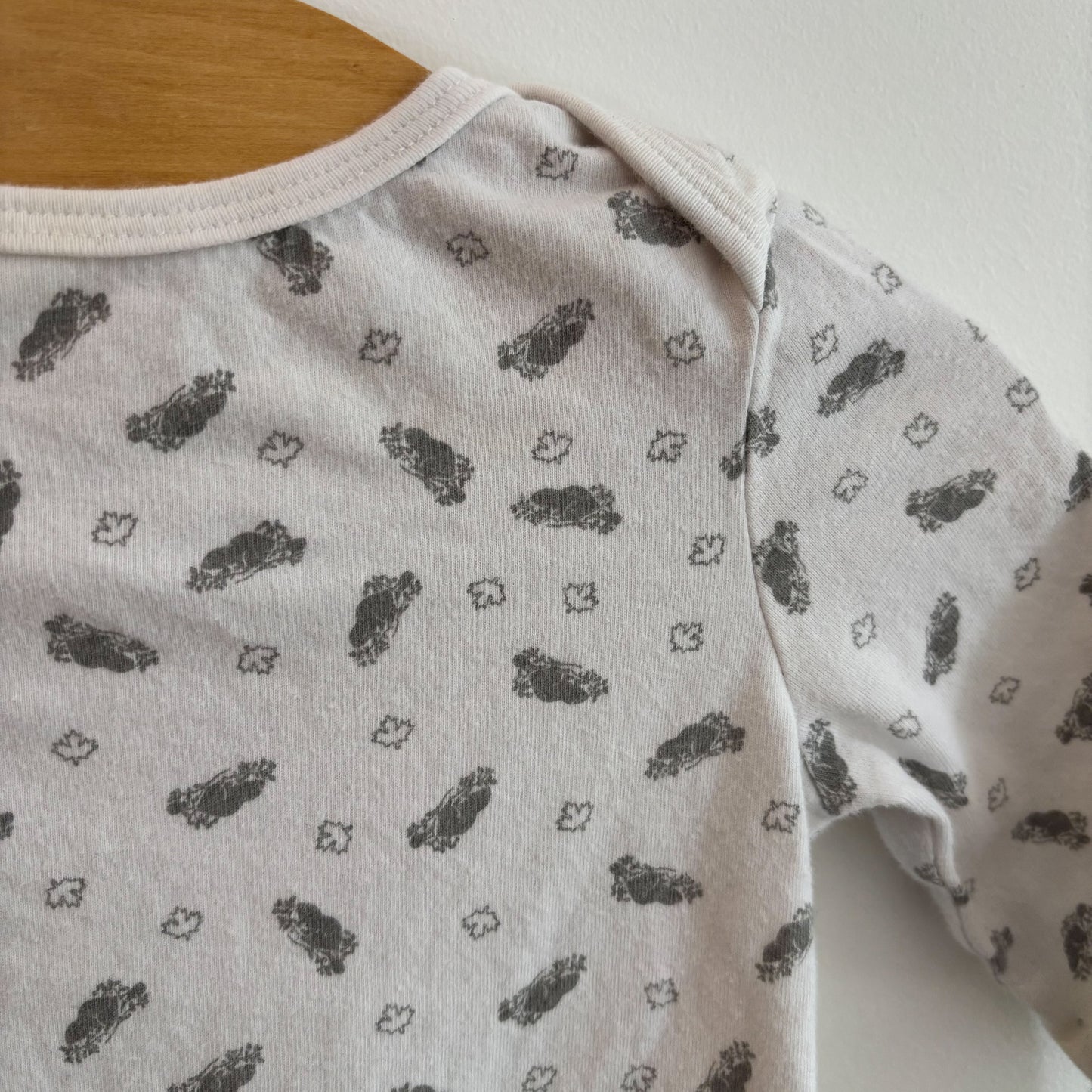 Beaver Print Bodysuit (0-3M)