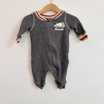 Grey Footless Sleeper (0-3M)