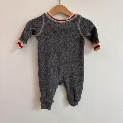 Grey Footless Sleeper (0-3M)
