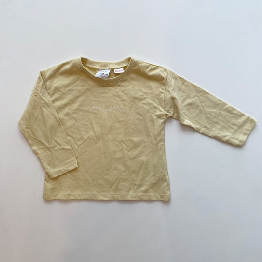 Pale Yellow Long Sleeve Shirt (12-18M)