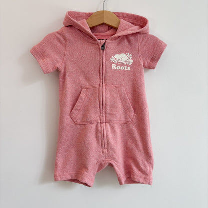 Pink Short Sleeved Romper (6-12M)