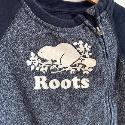 Navy Sweatshirt Romper (6-12M)