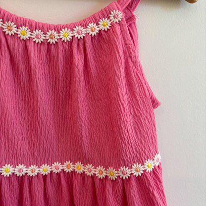 Pink Daisy Trim Dress (5T)