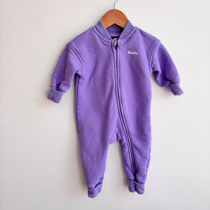 Purple Sweat Jumpsuit  (3-6M)