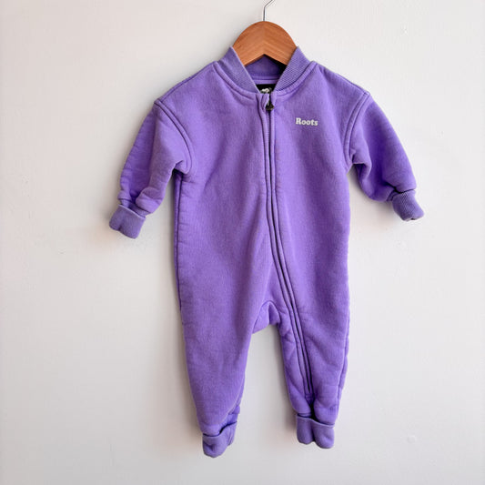Purple Sweat Jumpsuit  (3-6M)